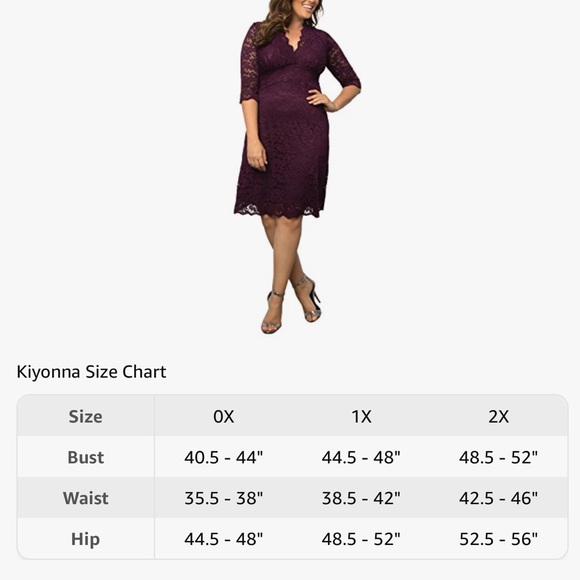 Wine Lace Dress by Kiyonna; women’s size 1X - Picture 15 of 15